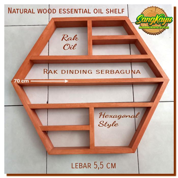 rak dinding rak esensial oil aromatherapy display rak oil hexagonal