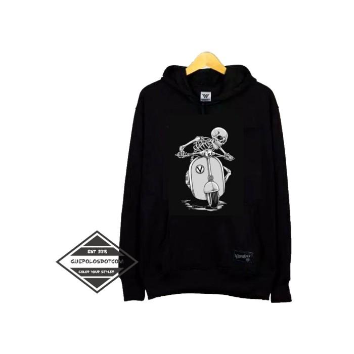 SWEATER HOODIE PRIA VESPA SKULL TENGKORAK JAPAN - HOODIE JAPAN