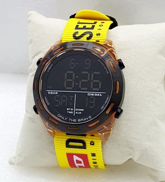 Jam Tangan Pria Diesel Digital Strap Tali Kanvas Kualitas Premium