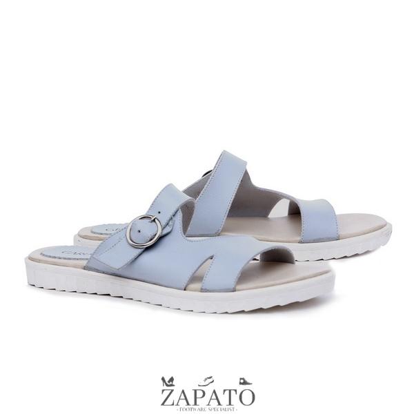 Sandal Selop Wanita Sendal Tali Flat Teplek Cewek Pesta Kondangan Biru