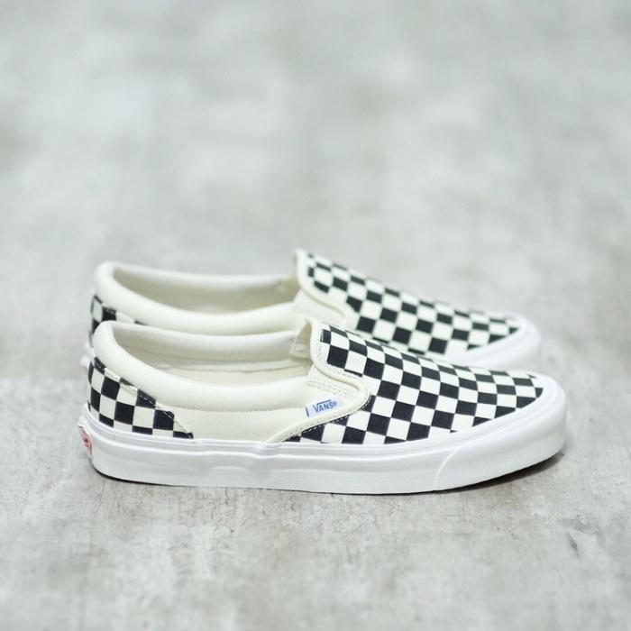 ORIGINAL !! Vans Vault Og Slip On Checkerboard Bw 100% Authentic