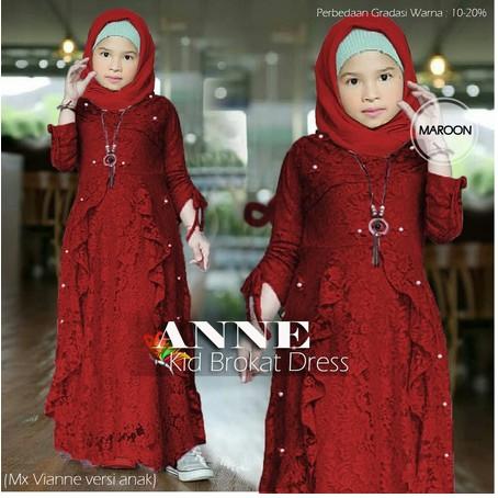 Baju Gamis Muslim Anak Perempuan Syari Umur 5-7 Tahun Premium