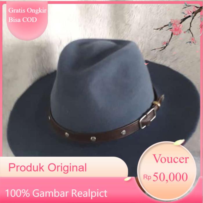 TOPI LAKEN FEDORA IMPORT GRAY LIST KALEP ISTIMEWA AKUBRA HAT STATSON