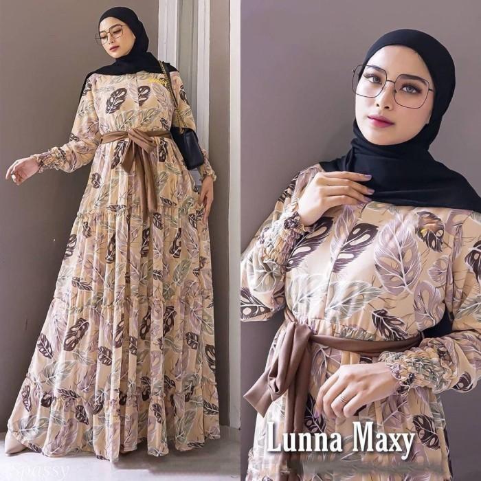 grosir_baju || Lunna maxi - gamis katun monalisa - janda bolong