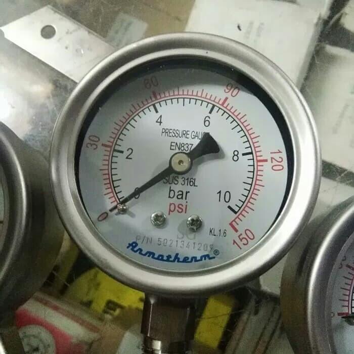 Ptesure gauge 2,5" range 10kg full stainles