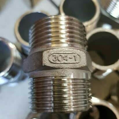 nepel 2" double nipple dobel nepel stainless steel 304