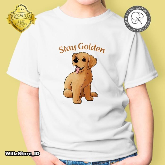 Kaos Anak Golden Retriever Dog - Stay Golden 1