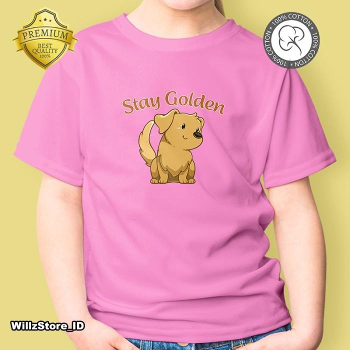 Kaos Anak Golden Retriever Dog - Stay Golden 2
