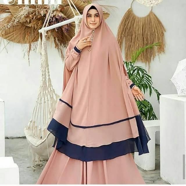 GAMIS NIBRAS BASIC NBC 01 HITAM BAHAN MOSCREPE POLOS