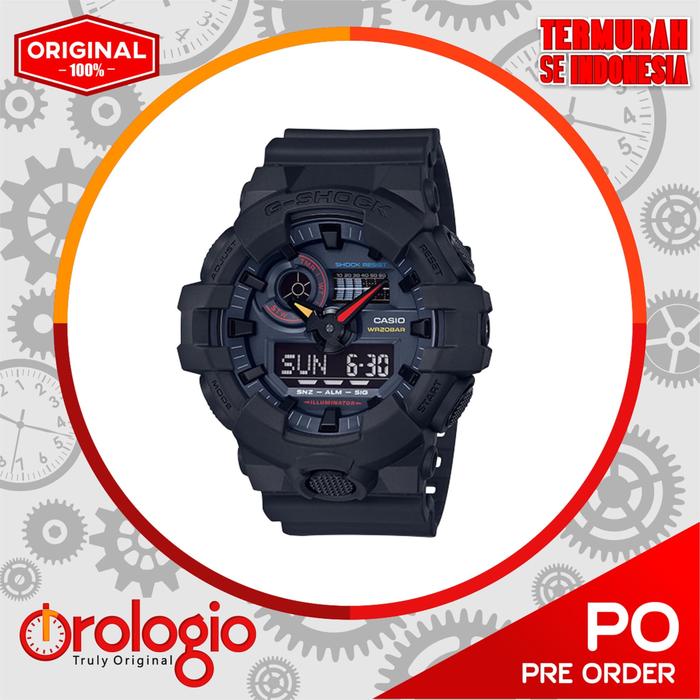 Casio G-Shock GA700 Neo Tokyo A/D Resin Black Men's Watch GA700BMC-1A