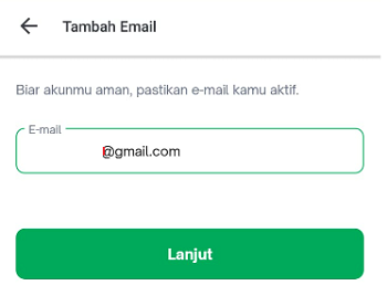 masukan alamat email di akun Tokopedia