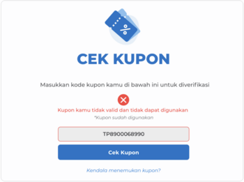 cek kupon