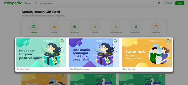 Cara Membeli Gift Card Tokopedia