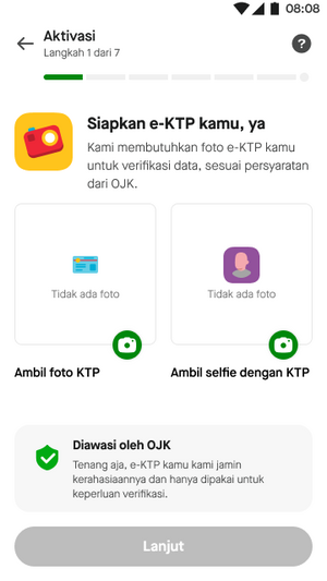lengkapi dokumen yang diperlukan untuk pengajuan GoPay Pinjam
