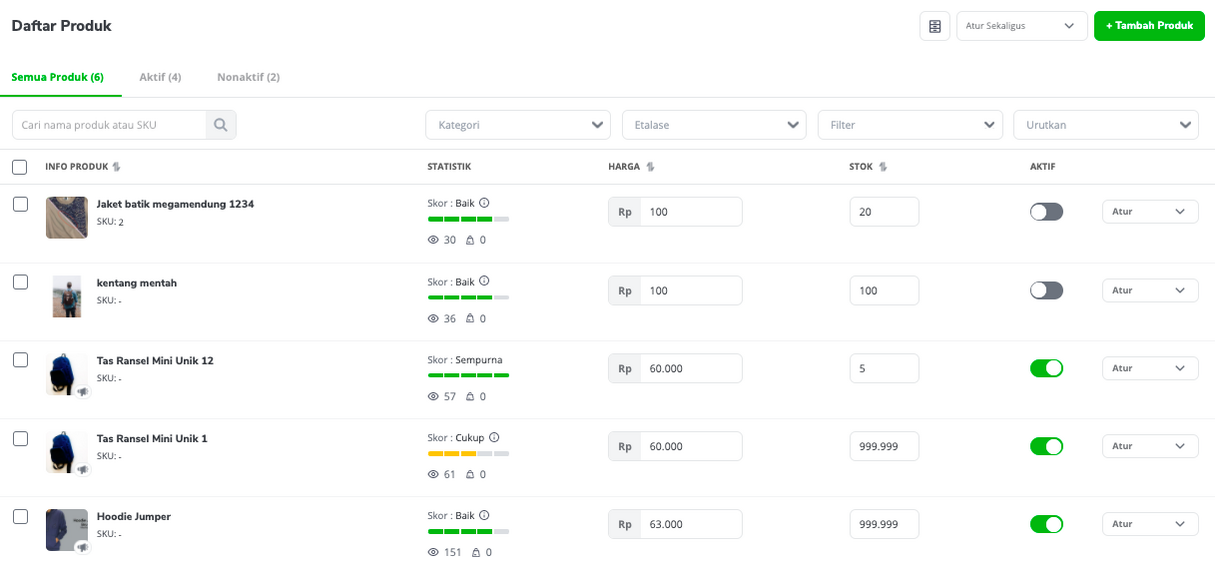 Cara Menghapus Produk di Tokopedia