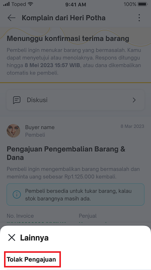 Cara Menolak Komplain Produk Rusak Tokopedia