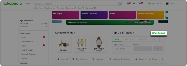 cara melakukan pembayaran Premi Asuransi di Tokopedia