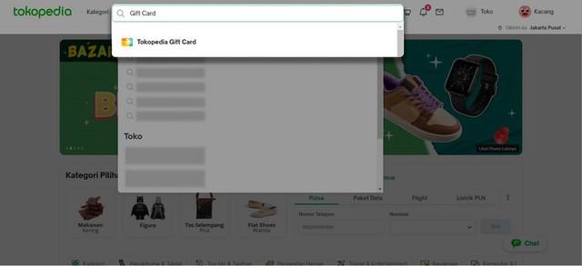 Cara Membeli Gift Card Tokopedia
