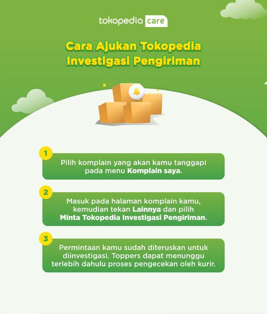 Cara ajukan investigasi pengiriman