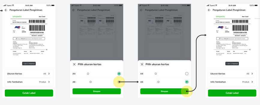 Pengaturan Label Pengiriman Tokopedia