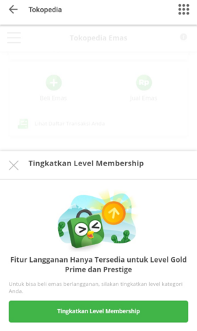 tingkatkan level membership