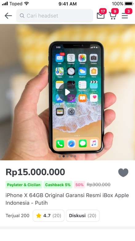 Video Produk Tokopedia