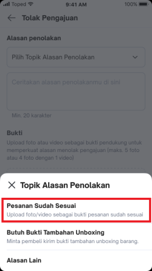 Cara Menolak Komplain Produk Tidak Sesuai Deskripsi Tokopedia