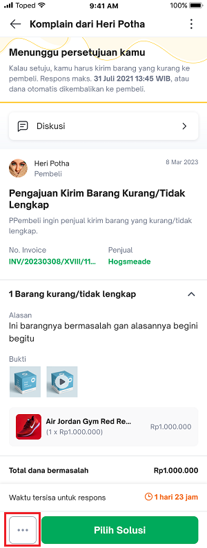 Cara Menolak Komplain Produk Kurang/Tidak Lengkap Tokopedia