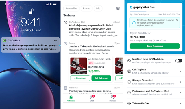 Limit GoPayLater Cicil