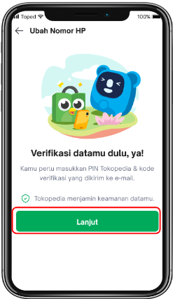 Ubah Nomor Handphone yang Tidak Aktif Tokopedia