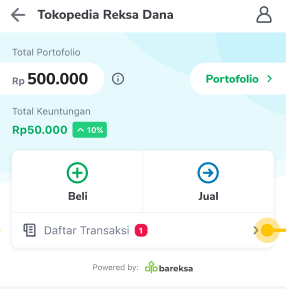 daftar transaksi Reksa Dana