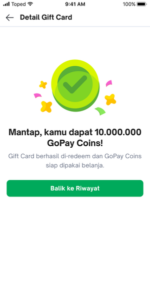 riwayat gift card