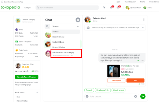 filter smart reply