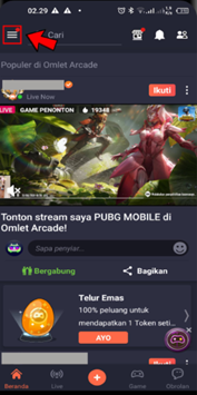 klik menu