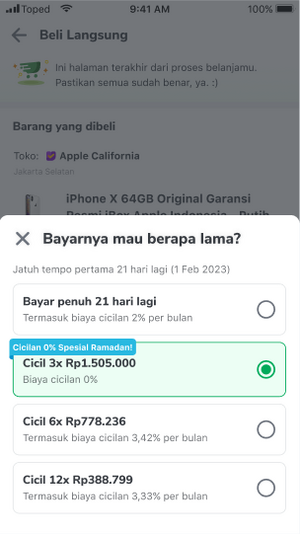 Gopay later cicil