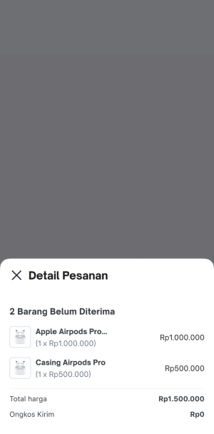 detail pesanan