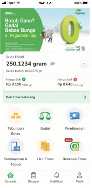 Cara Melanjutkan Investasi Tokopedia Emas di Pegadaian