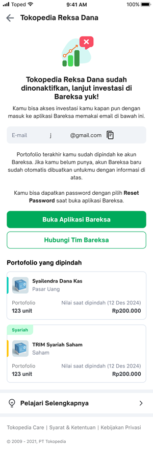 Cara Melanjutkan Investasi Reksa Dana Tokopedia di Bareksa
