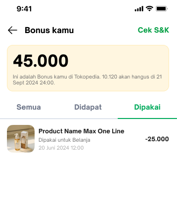 cara menggunakan bonus
