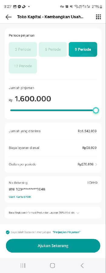 cara cairkan toko kapital