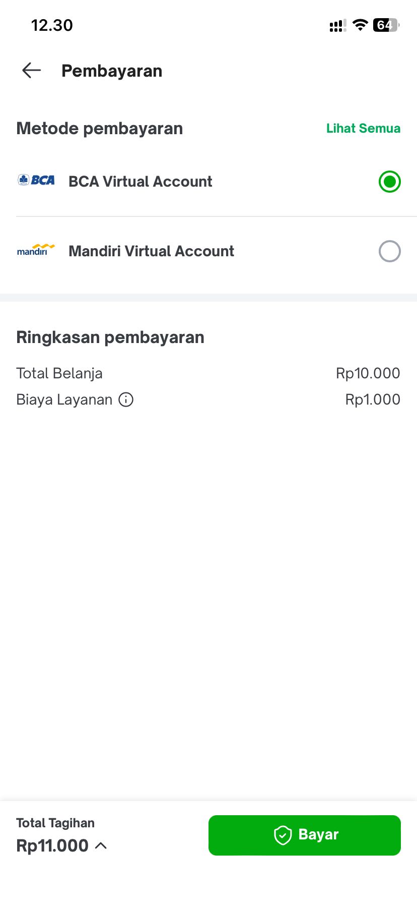 pilih metode pembayaran