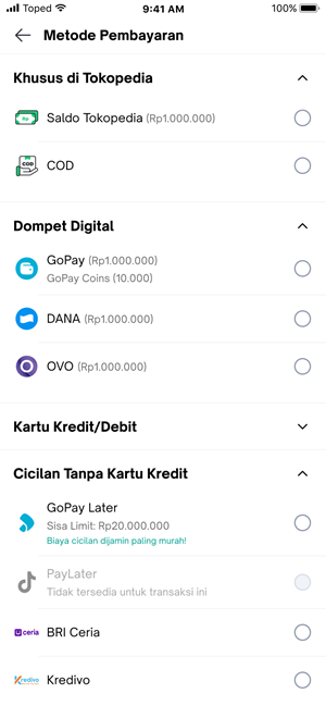 metode bayar paylater tidak bisa digunakan